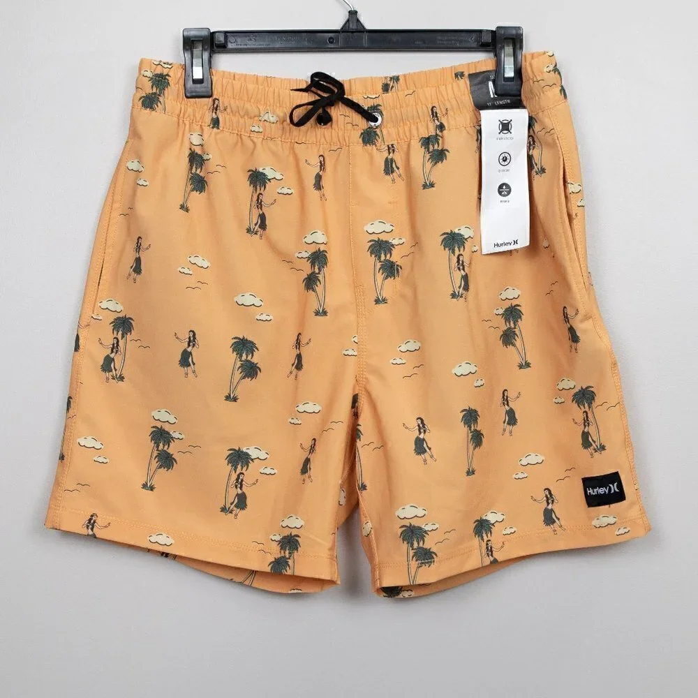 Hurley Cannonball Volley orange shorts-M